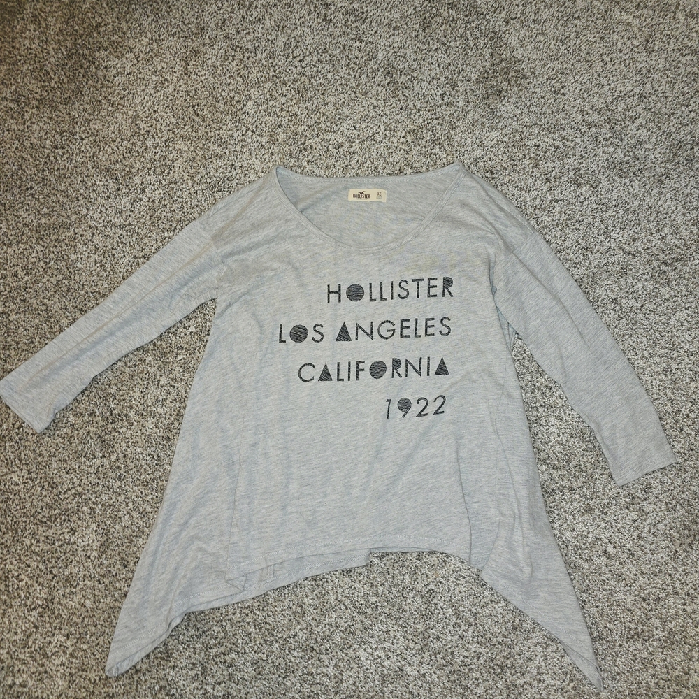 Hollister Gray Asymmetrical Women's Top